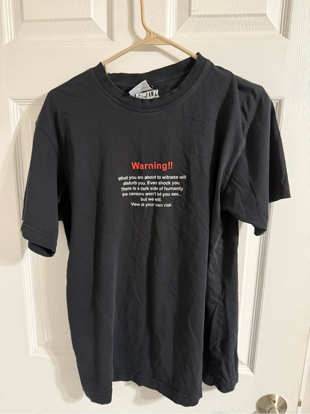 Vetements “Warning” Tee